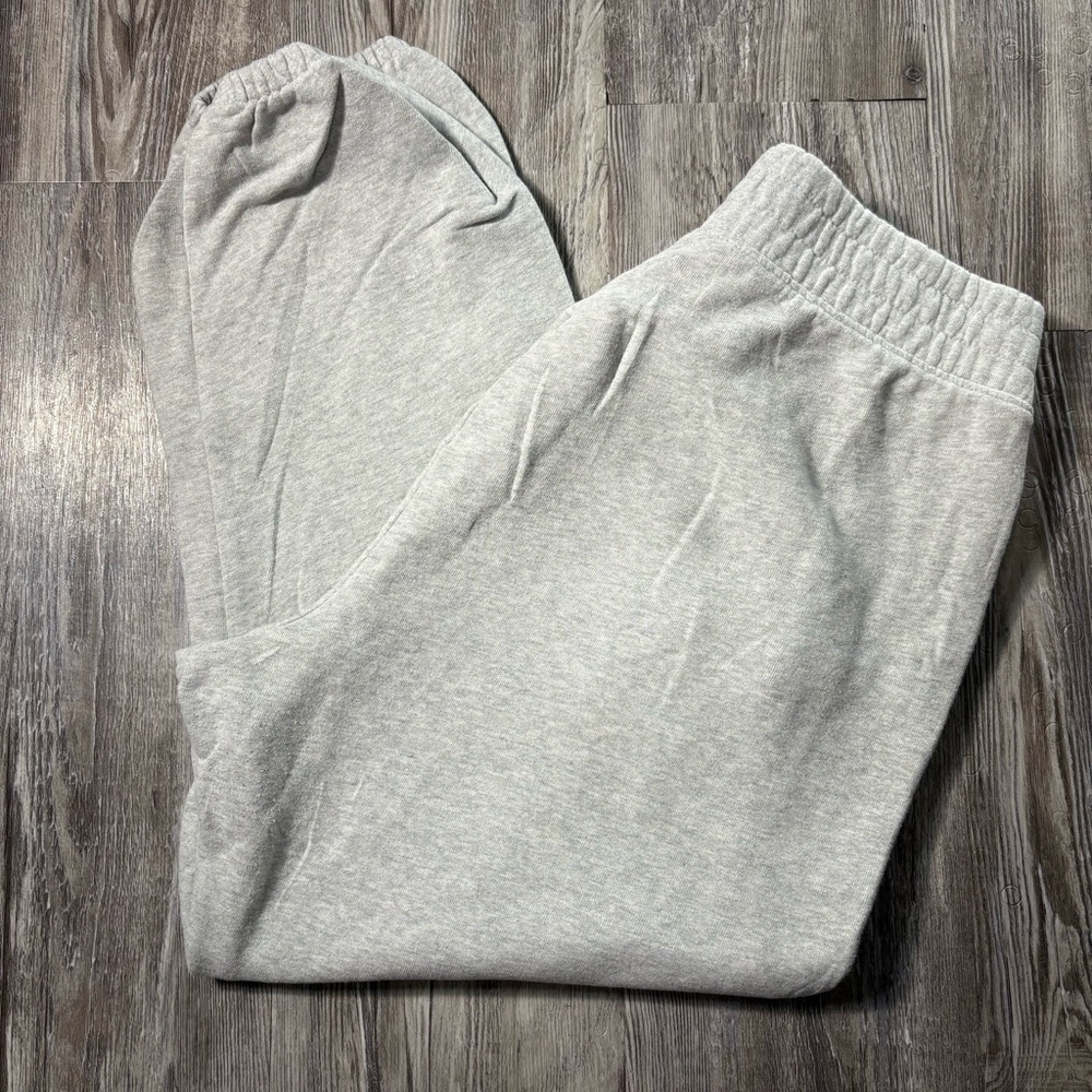 OFFLINE Aerie Women's Gray High Waisted Joggers Sweatpants Size L Short Lounge